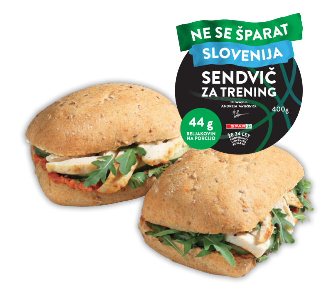 SPAR To Go sendvič za trening po recepturi Andreja Pavličeviča