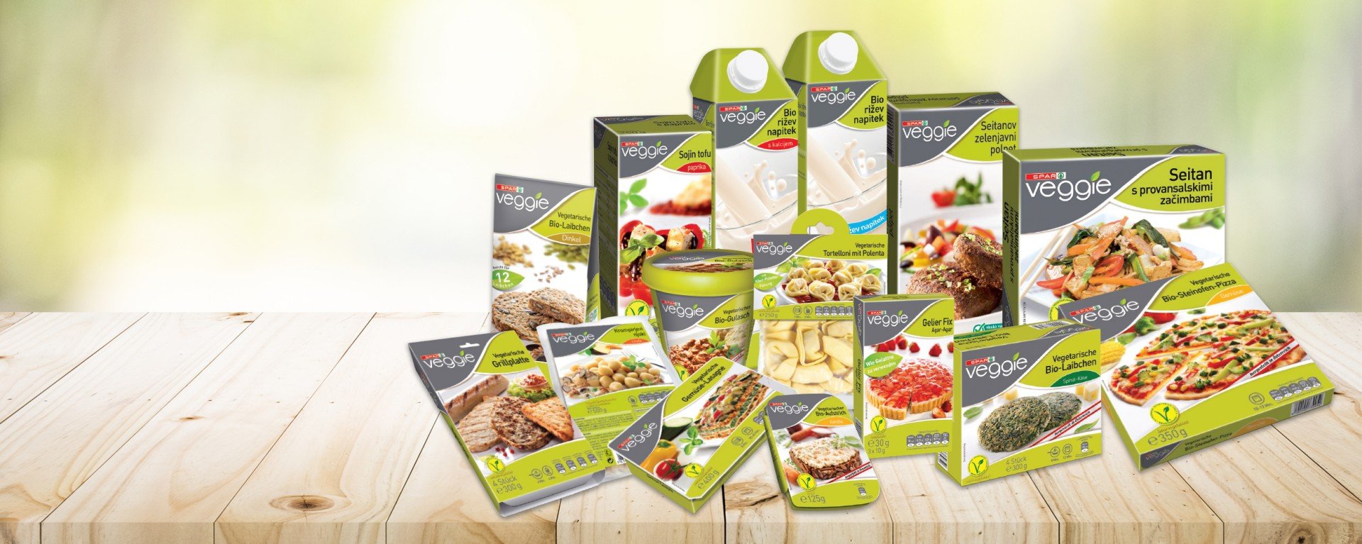 SPAR Veggie SPAR Veggie - skupinska slika izdelkov