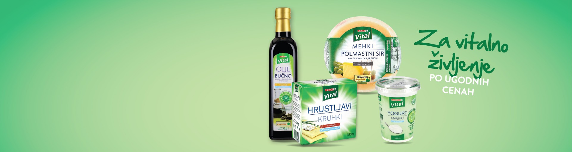 Podprite svoj življenjski slog z izdelki SPAR Vital.