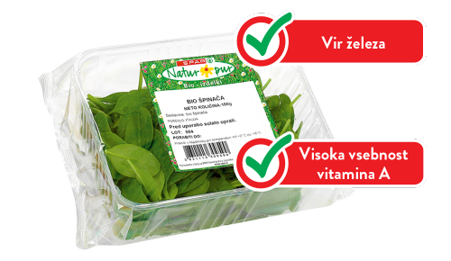 SPAR NATUR*PUR BIO MLADA ŠPINAČA