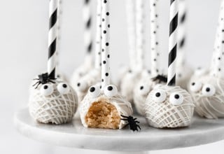 Recepti za noč čarovnic, Vaniljeve Cake Pops Mumije 