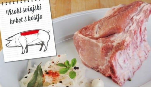 Bujta repa, visoki svinjski hrbet s kostjo