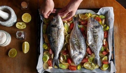 Sparova ribarnica, nasveti za pripravo rib in morskih sadežev, pečenje rib v pečici