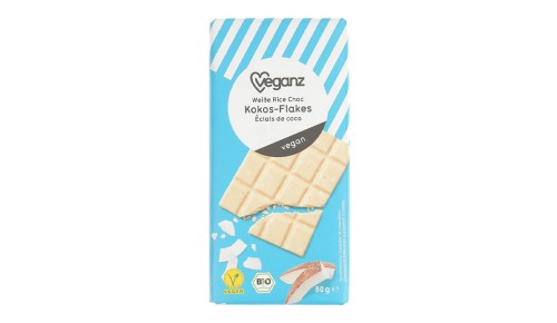 VEGANZ bio bela čokolada riž in kokos