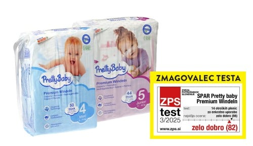 Pretty baby Premium plenice, št. 4 in 5 - ZMAGOVALEC TESTA ZPS Pretty baby Premium plenice, št. 4 in 5 - ZMAGOVALEC TESTA ZPS