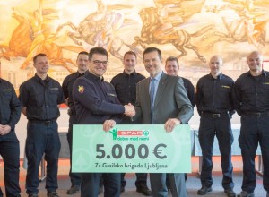 Sprejem donacije Gasilski Brigadi Ljubljana