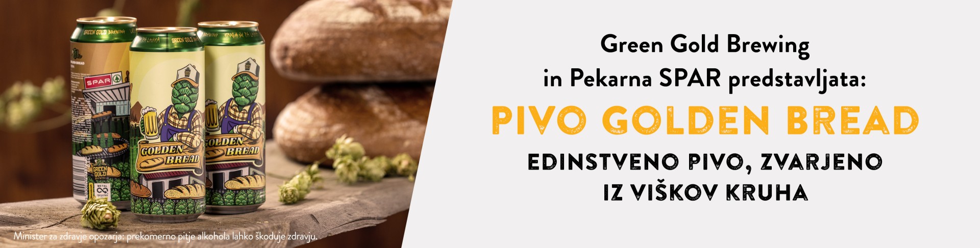 Pivo Golden Bread Edinstveno pivo, zvarjeno iz viškov kruha
