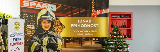 Sparova donacija gasilcem za razpis Junaki prihodnosti