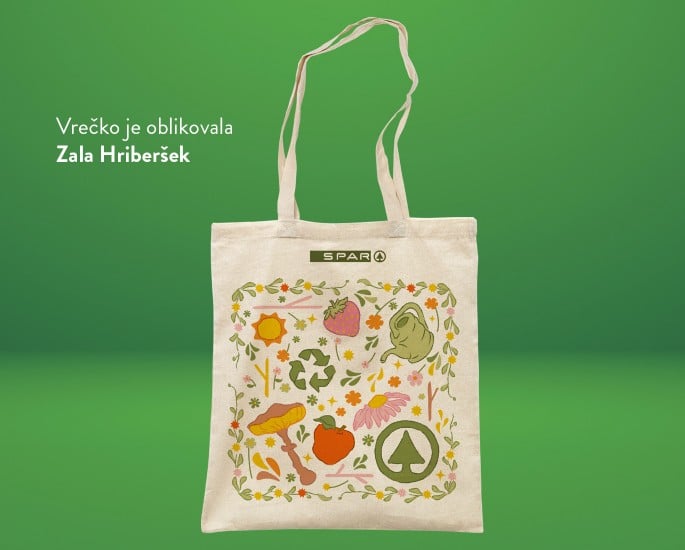 DOBRA VREČKA LEPO MESTO NAJDE, bombažna vrečka Zale Hriberšek