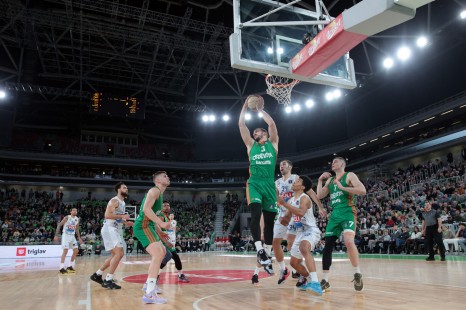  ABA league 2022-2033 regular season match between Cedevita Olimpija and Buducnost in Ljubljana, Slovenia on January 29, 2023











